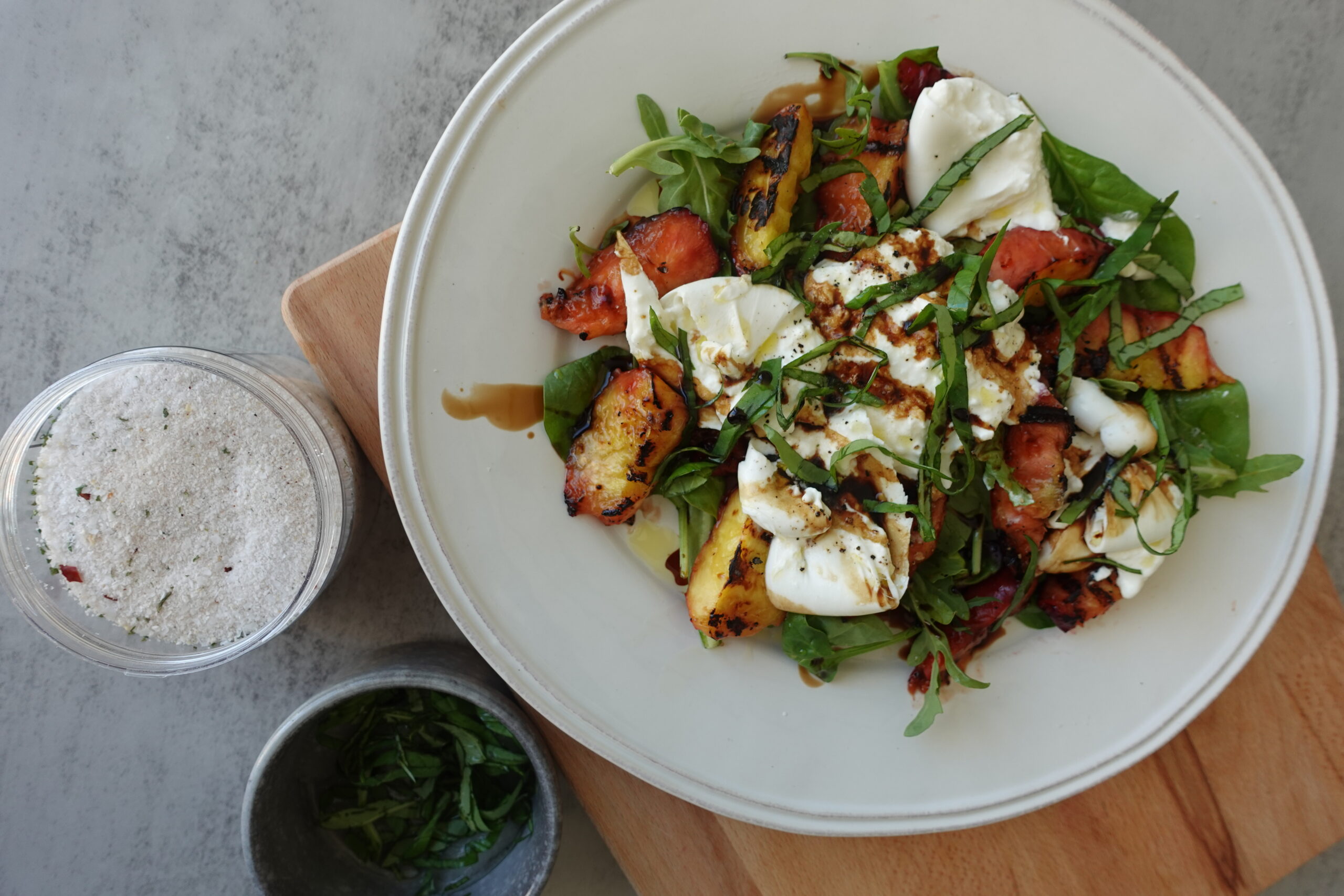 Summer Grilled Peach and Burrata Salad Recipe