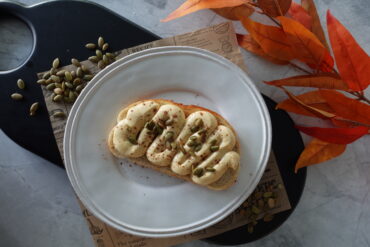 pumpkin pie whipped ricotta toast