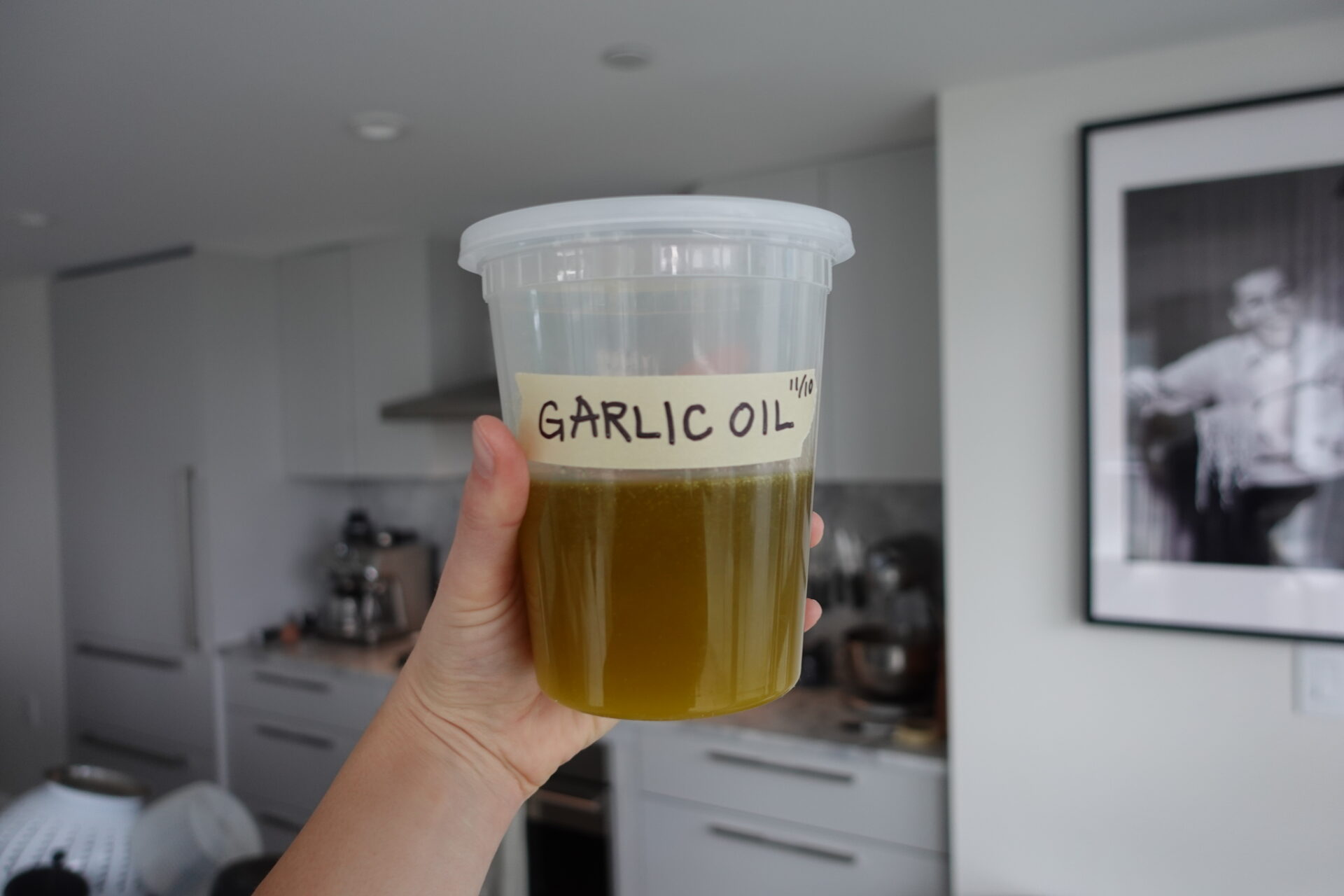 Garlic infused olive oil