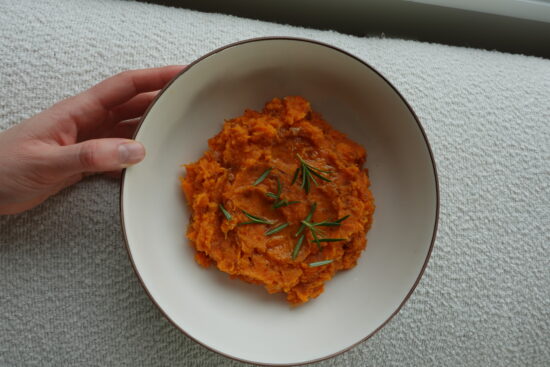 caramelized mashed sweet potatoes