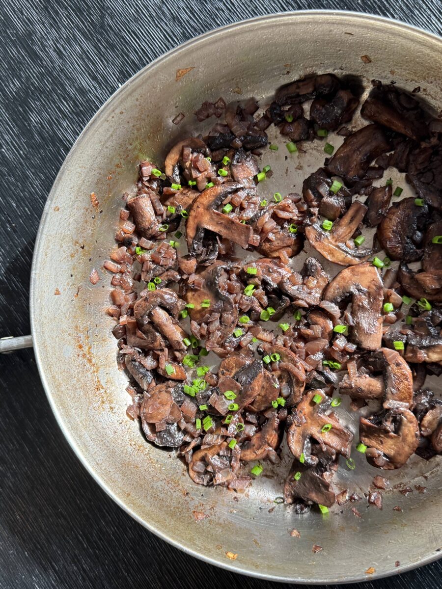 red wine sautéed mushrooms