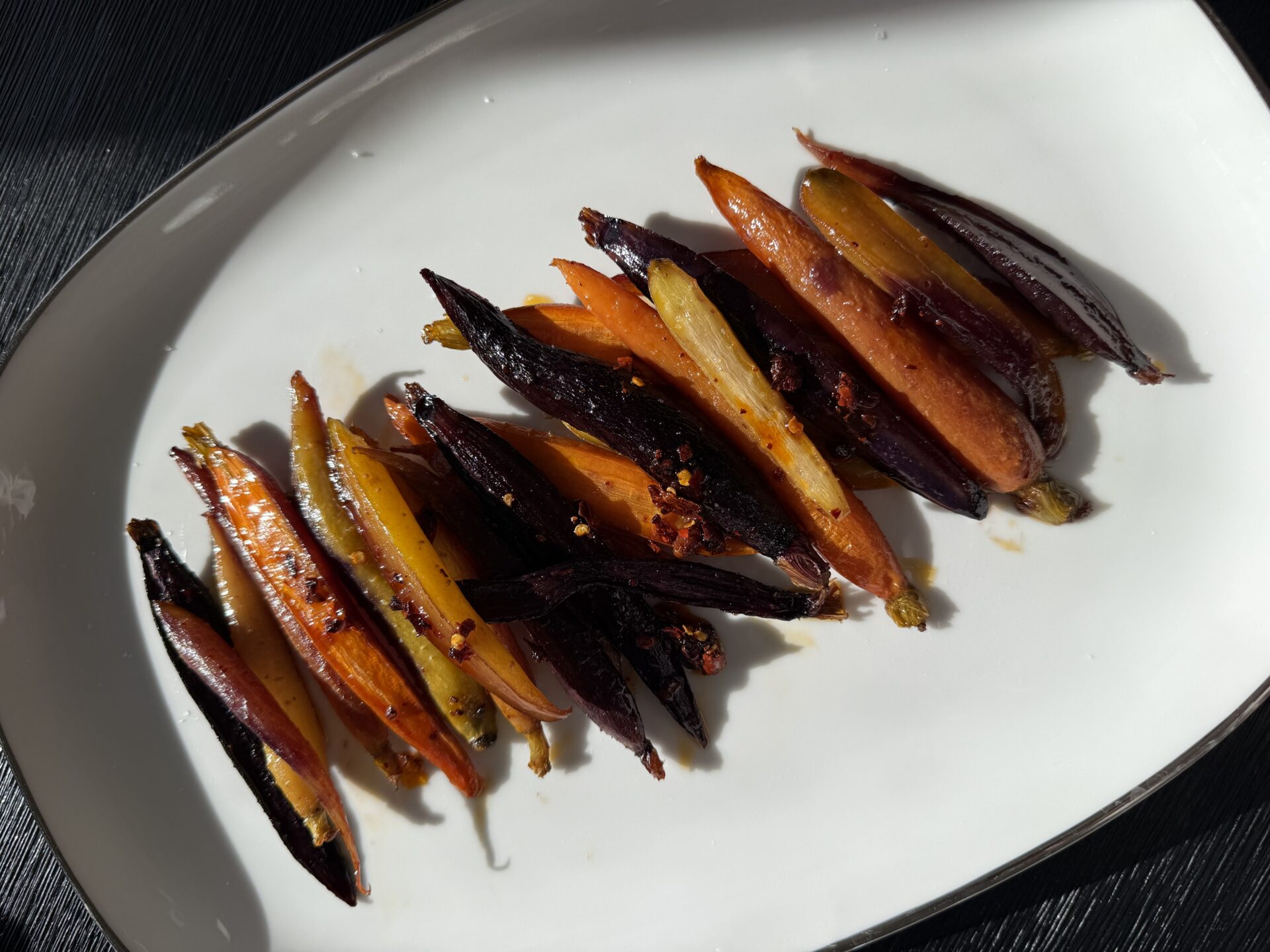 hot honey roasted carrots