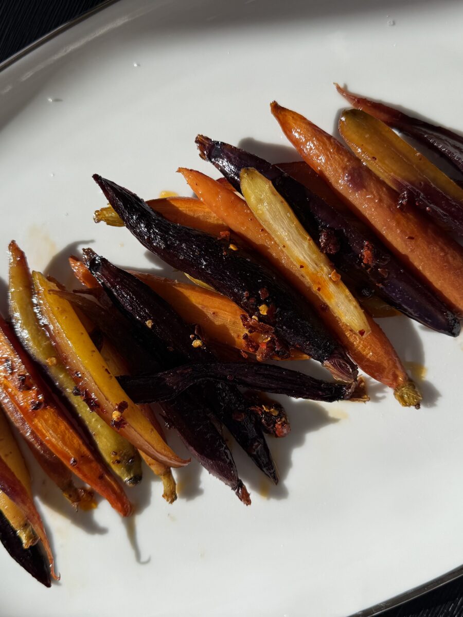 hot honey roasted carrots