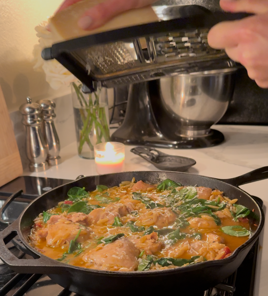 one-pan chicken orzo