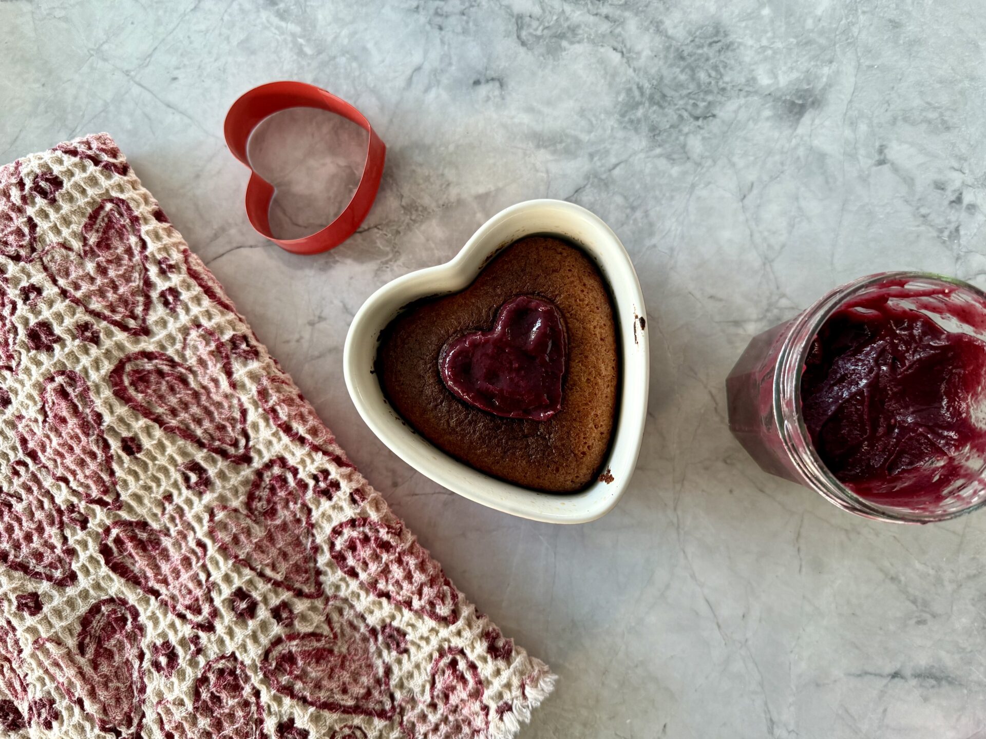 Single-Serve Olive Oil Cake With Almond Flour and Strawberry Preserves