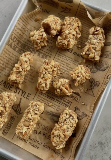 PAYDATES (Peanut Butter Dates) - Clean Copycat Payday Candy Bar Recipe!