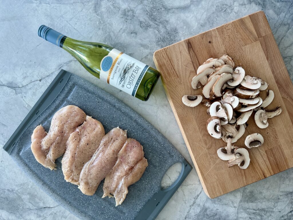 white wine chicken and mushrooms ingredients